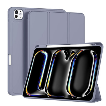 Techsuit "Flex Trifold” tok ceruzatartóval iPad Pro 11 2024 / iPad Pro 11 2025 készülékhez - purple