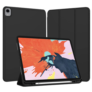 Techsuit "Flex Trifold” tok ceruzatartóval iPad Pro 12.9 2018 / iPad Pro 12.9 2020 / iPad Pro 12.9 2021 / iPad Pro 12.9 2022 készülékhez - black