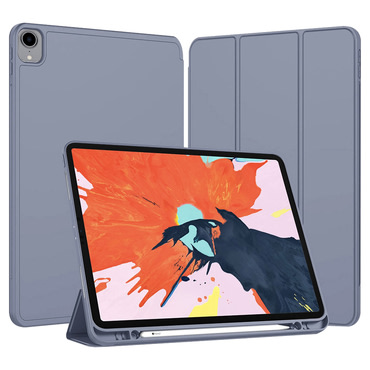 Techsuit "Flex Trifold” tok ceruzatartóval iPad Pro 12.9 2018 / iPad Pro 12.9 2020 / iPad Pro 12.9 2021 / iPad Pro 12.9 2022 készülékhez - purple