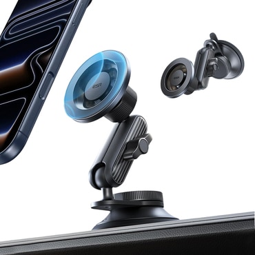 Mágneses tartó ESR "OmniLock" műszerfalra, 360°-os forgatással – fekete