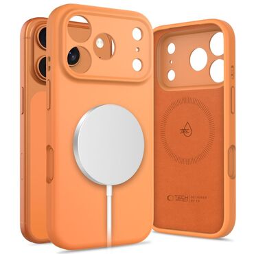 Tech-Protect „Silicone MagSafe” szilikontok iPhone 17 Pro-hoz – cosmic orange