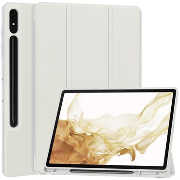 Techsuit "Flex Trifold” tok ceruzatartóval Samsung Galaxy Tab S7 Plus / Tab S7 FE / Tab S8 Plus készülékhez - gray