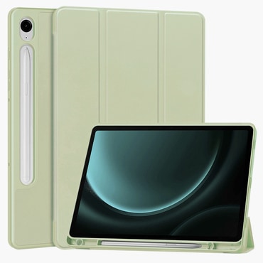 Techsuit "Flex Trifold” tok ceruzatartóval Samsung Galaxy Tab S9 / Tab S9 FE / Tab S10 FE készülékhez - matcha green