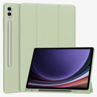 Techsuit "Flex Trifold” tok ceruzatartóval Tab S10 Plus / Tab S9 Plus / Tab S9 FE Plus készülékhez - matcha green