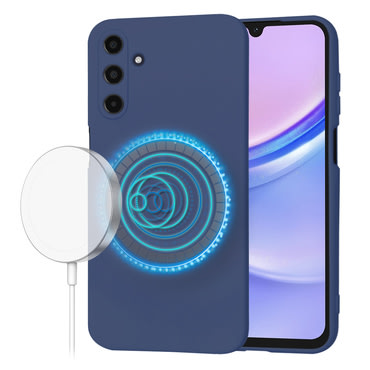 Techsuit SoftFlex MagSafe szilikon tok Samsung Galaxy A15 készülékhez - kék