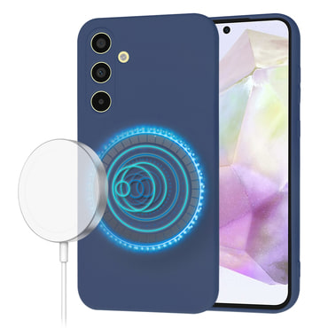 Techsuit SoftFlex MagSafe szilikon tok Samsung Galaxy A35 készülékhez - kék