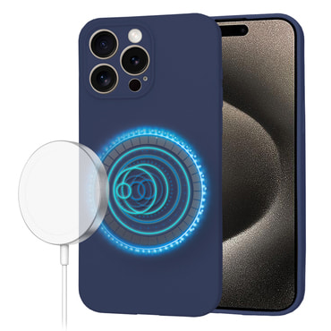 Techsuit SoftFlex MagSafe szilikon tok iPhone 15 Pro Max készülékhez - kék