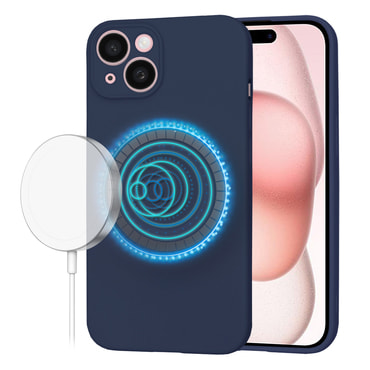 Techsuit SoftFlex MagSafe szilikon tok iPhone 15 készülékhez - kék