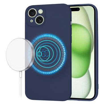 Techsuit SoftFlex MagSafe szilikon tok iPhone 15 Plus készülékhez - kék