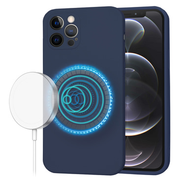 Techsuit SoftFlex MagSafe szilikon tok iPhone 12 Pro készülékhez - kék