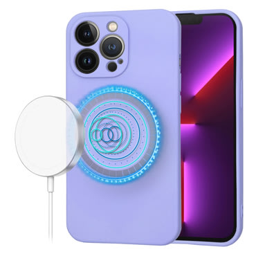Techsuit SoftFlex MagSafe szilikon tok iPhone 13 Pro készülékhez - lila