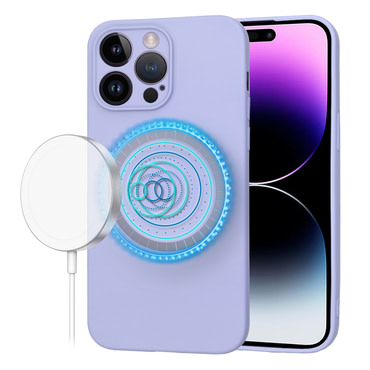 Techsuit SoftFlex MagSafe szilikon tok iPhone 14 Pro Max készülékhez - lila