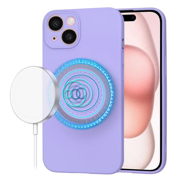 Techsuit SoftFlex MagSafe szilikon tok iPhone 15 készülékhez - lila