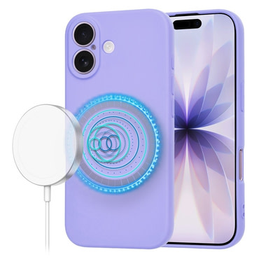 Techsuit SoftFlex MagSafe szilikon tok iPhone 17 készülékhez - lila