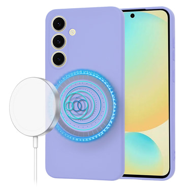 Techsuit SoftFlex MagSafe szilikon tok Samsung Galaxy S24 FE készülékhez - lila