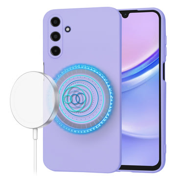 Techsuit SoftFlex MagSafe szilikon tok Samsung Galaxy A15 készülékhez - lila