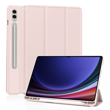 Techsuit "Flex Trifold” tok ceruzatartóval Samsung Galaxy Tab S9 Ultra / S10 Ultra készülékhez - pink