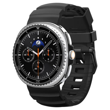 Spigen „WBS2” szilikon óraszíj Samsung Galaxy Watch8 40 mm / Watch8 44 mm / Watch8 Classic 46 mm modellekhez – fekete