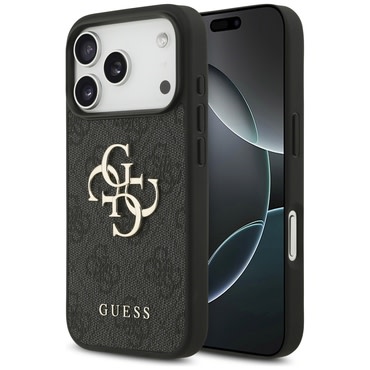 Eredeti kemény TPU tok Guess "4G Big Metal Logo" iPhone 17 Pro készülékekhez - black