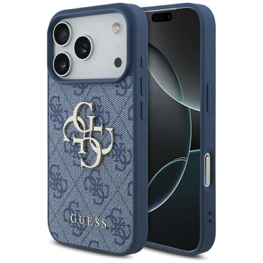 Eredeti kemény TPU tok Guess "4G Big Metal Logo" iPhone 17 Pro készülékekhez - blue