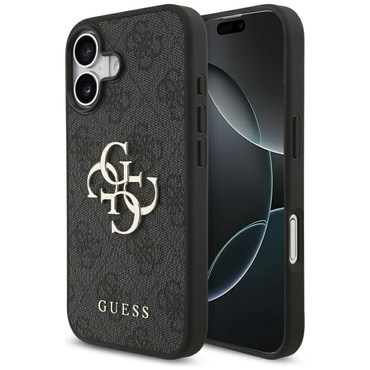 Eredeti kemény TPU tok Guess "4G Big Metal Logo" iPhone 17 készülékekhez - black