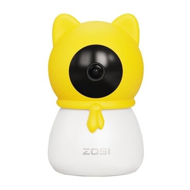 ZOSI C516 4MP 355° elektronikus bébimonitor AI felismeréssel és kétirányú hanggal - sárga