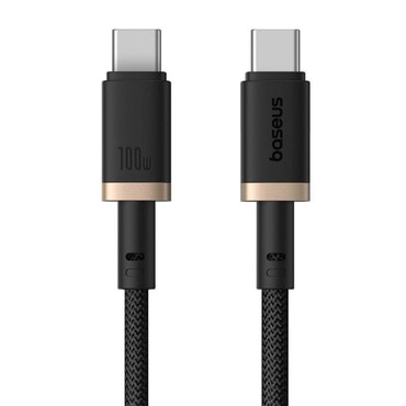 USB-C töltő- és adatkábel Baseus Dura Series - 100W, 480Mbps - 2 m - arany/fekete