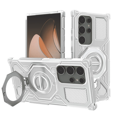 Hibrid tok "Carbon Shield Pro" Samsung Galaxy S24 Ultra készülékekhez - white transparent