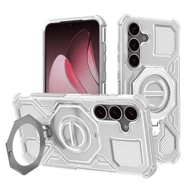 Hibrid tok "Carbon Shield Pro" Samsung Galaxy S25 Plus készülékekhez - white transparent