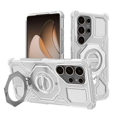 Hibrid tok "Carbon Shield Pro" Samsung Galaxy S25 Ultra készülékekhez - white transparent