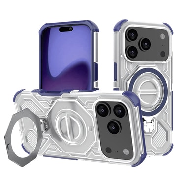 Hibrid tok "Carbon Shield Pro" iPhone 17 Pro készülékekhez - blue transparent