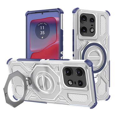 Hibrid tok "Carbon Shield Pro" Motorola Edge 50 Pro készülékekhez - blue transparent