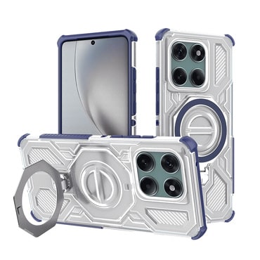 Hibrid tok "Carbon Shield Pro" Motorola Edge 60 / Edge 60 Fusion készülékekhez - blue transparent