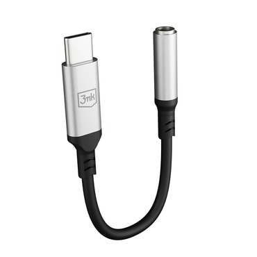 USB-C → 3,5 mm női audio adapter 3mk DAC chippel – szürke