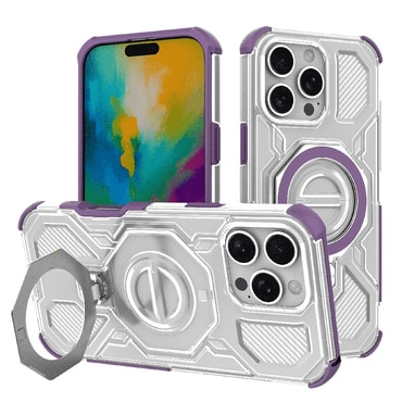 Hibrid tok "Carbon Shield Pro" iPhone 16 Pro készülékekhez - purple transparent