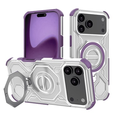 Hibrid tok "Carbon Shield Pro" iPhone 17 Pro Max készülékekhez - purple transparent