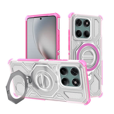 Hibrid tok "Carbon Shield Pro" Motorola Edge 60 / Edge 60 Fusion készülékekhez - pink transparent