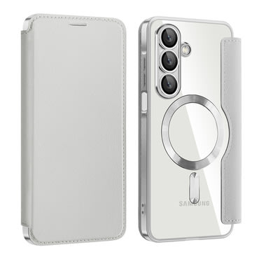 Nyitható tok "SmartMag Book" MagSafe technológiával és RFID pénztárcával Samsung Galaxy A17 4G / A17 5G készülékekhez - gray