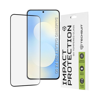 Prémium 3D Full Body üvegfólia Techsuit Samsung Galaxy S25 FE készülékekhez - fekete