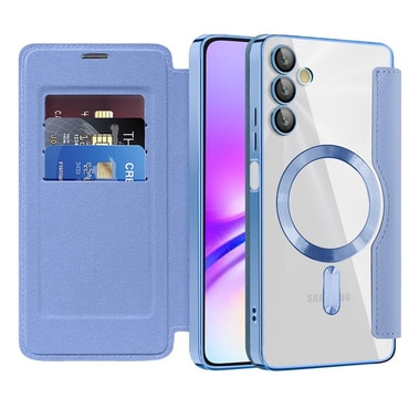 Nyitható tok "SmartMag Book" MagSafe technológiával és RFID pénztárcával Samsung Galaxy A05s készülékekhez - light blue