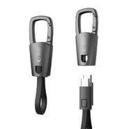 USB-C → USB-C töltő- és adatkábel PD 60W kulcstartóval Tech-Protect "Ultraboost DNA" – 17 cm – szürke