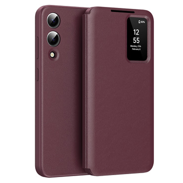 Nyitható tok Techsuit "SmartView" Samsung Galaxy S25 Edge készülékekhez - red